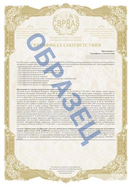 Образец Приложение к СТО 01.064.00220722.2-2020 Песьянка Сертификат СТО 01.064.00220722.2-2020 
